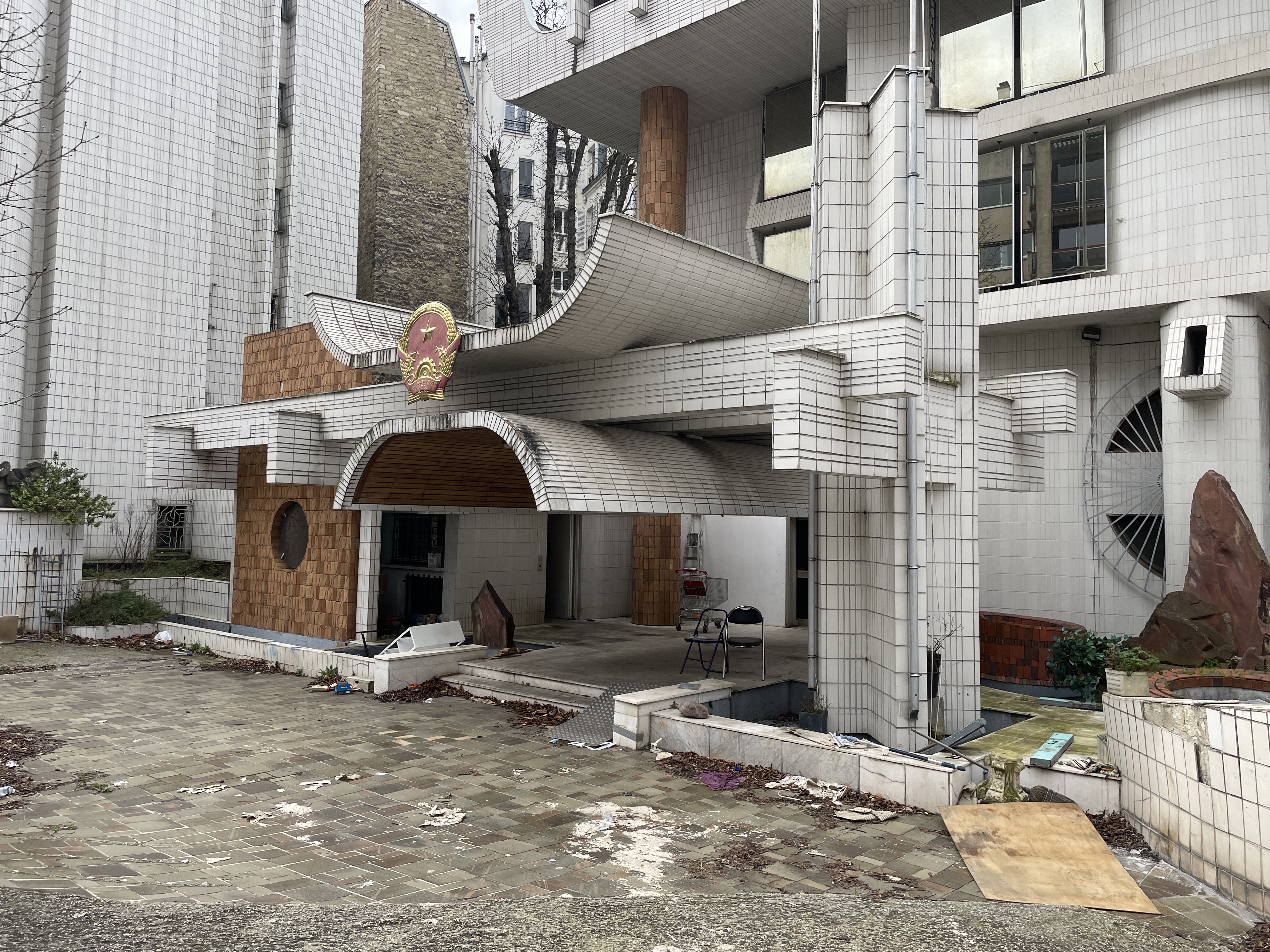 Vietnamese Embassy in France — Vietnamese modernist architecture. Created by Pham Phu Vinh.
